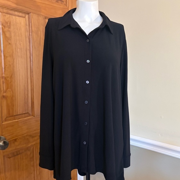 Dennis by Dennis Basso Overside Stretch Shirt - Picture 2 of 7